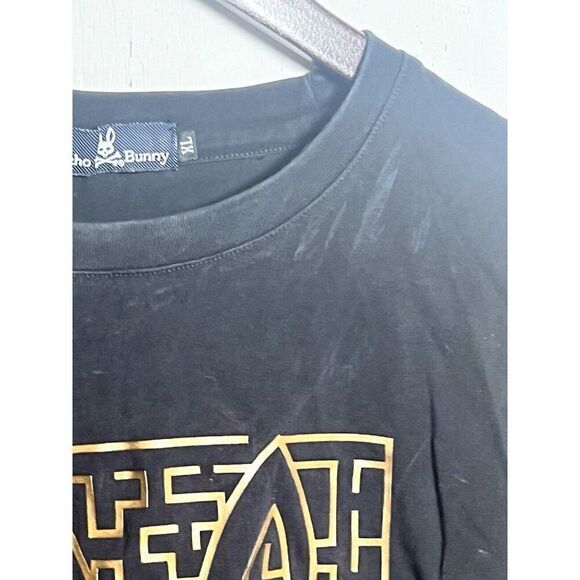 Psycho Bunny Pisani Tee Black Gold Size XLarge Mens. N - Picture 5 of 5
